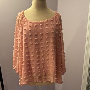 Miami Pink Textured Women's Blouse